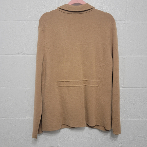 Talbots Tan Merino Wool Knit Blazer XL - Picture 2 of 11